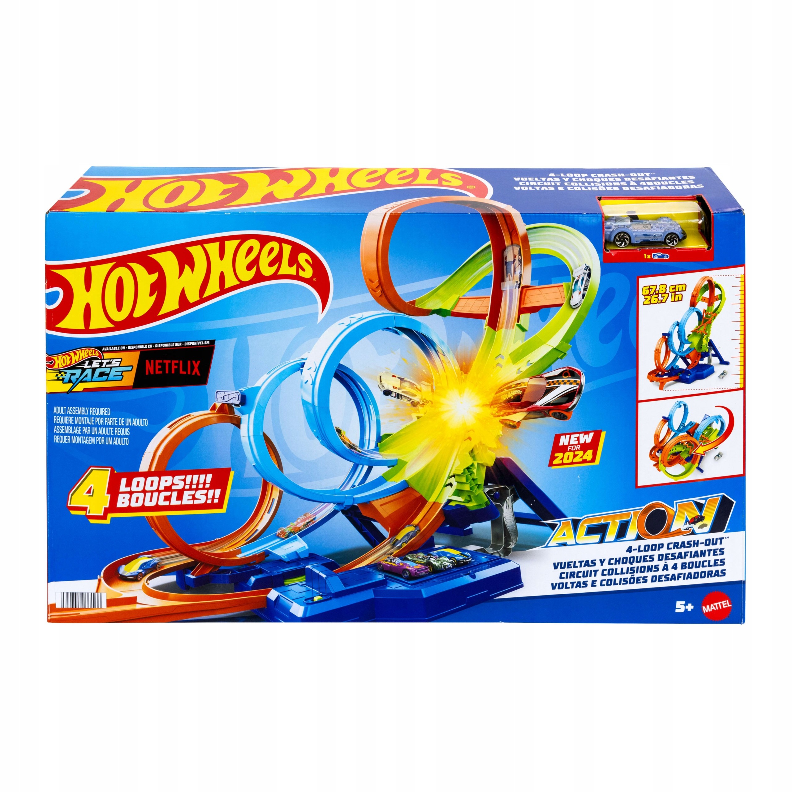Hot Wheels Action Quad Crash Loop Crash Zone Set HXR70